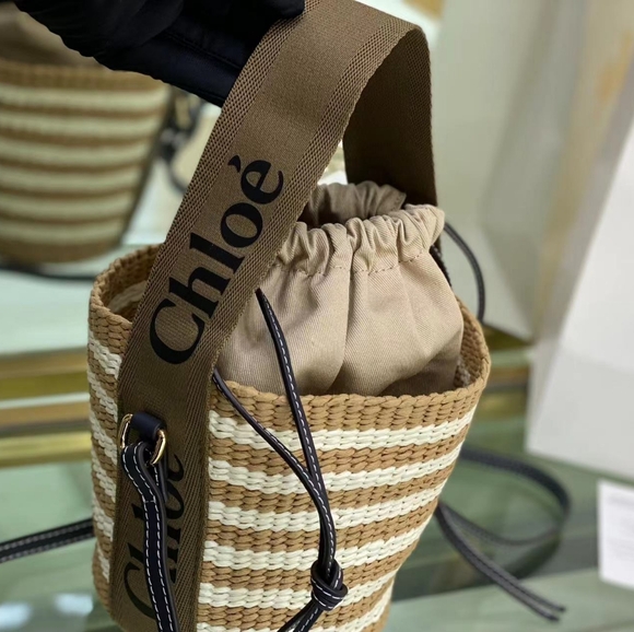 Chloe's new rattan bag Small Woody Basket vegetable basket bucket bag - Picture 2 of 8